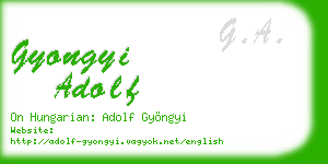 gyongyi adolf business card
