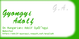 gyongyi adolf business card